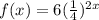 f(x)=6(\frac{1}{4})^{2x}