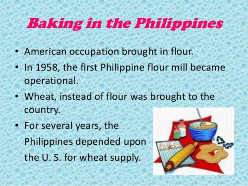 What is the history of baking in the philippines?