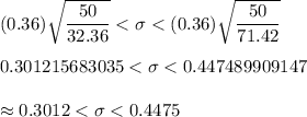 (0.36)\sqrt{\dfrac{50}{32.36}}