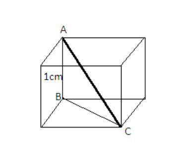 What is the length of a diagonal of a cube with a side length of 1 cm?  i know it is 1.73.  but what
