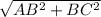 \sqrt{AB^{2}+BC^{2}}