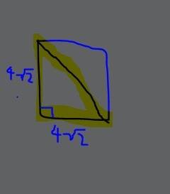 The side length of a square is 4√2 feet, what is the length of the diagonal?  (hint:  draw a picture