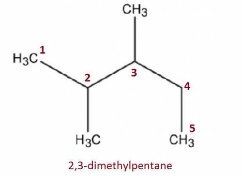 What is the name of this hydrocarbon?  [a] 2,3-dimethylpentane [b] 3,4-diethylpentane [c] 2,3-diethy