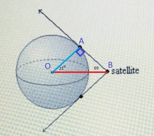 On math?  : ) if the angle formed by the tangent satellite signals is 138 degrees, what is the measu