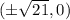 (\pm \sqrt{21} ,0)