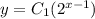 y = C_1 (2^{x-1})