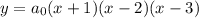 y=a_0(x+1)(x-2)(x-3)