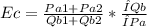 Ec=\frac{Pa1+Pa2}{Qb1+Qb2} *\frac{ΔQb}{ΔPa}