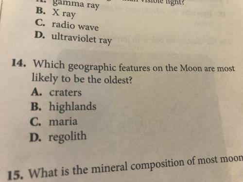 Which is the oldest geological feature of the moon?