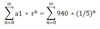 The population of a local species of flies can be found using an infinite geometric series where a1