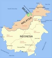 Island divided among malaysia,indonesia,and brunei
