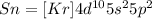 Sn=[Kr]4d^{10}5s^25p^2
