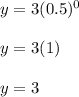 y=3(0.5)^0\\\\y=3(1)\\\\y=3