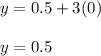 y=0.5+3(0)\\\\y=0.5