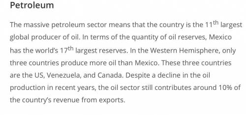 True or false petroleum is one of mexico's most important natural resources