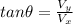tan \theta =\frac{V_{y}}{V_{x}}