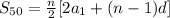 S_{50}=\frac{n}{2}[2a_1+(n-1)d]