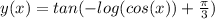y(x)=tan(-log(cos(x))+\frac{\pi }{3} )
