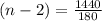 (n-2) =\frac{1440}{180}