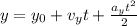 y=y_0+v_yt+\frac{a_yt^2}{2}
