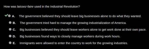 How was laissez faire used in the industrial revolution?