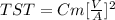TST = Cm [\frac{V}{A}]^2