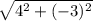 \sqrt{4^{2} +(-3)^{2} }