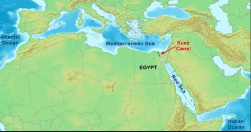 Waterway connecting red sea to mediterranean