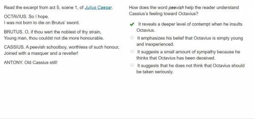 Answer fast 15 pts read the excerpt from act 5, scene 1, of julius ...