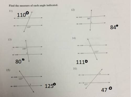 Find the measure of each angle indicated.