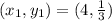 (x_1,y_1)=(4,\frac{1}{3})