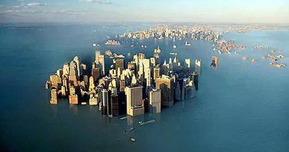 Rising sea levels are a result of a . increased amounts of precipitation . b. melting ice only. c. i