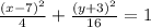 \frac{(x-7)^2}{4} + \frac{(y+3)^2}{16} = 1