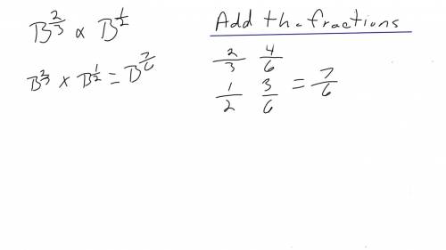 Simplify the given expressions. express all answers with positive exponents. b^2/3 b^1/2