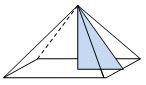 What is the slant height for the given pyramid to the nearest whole unit? pyramid base: 12 cm heig