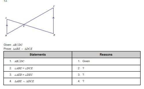 13. given: ab//dc, prove: triangle abe is congruent to triangle dce ! i am so far behind on my w