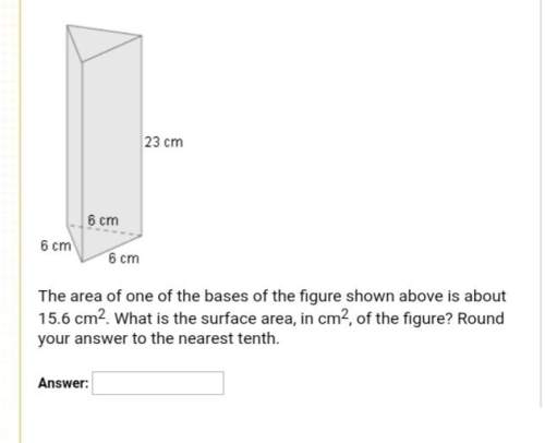 What is the surface area, in cm^2 of the figure? with my homework: )