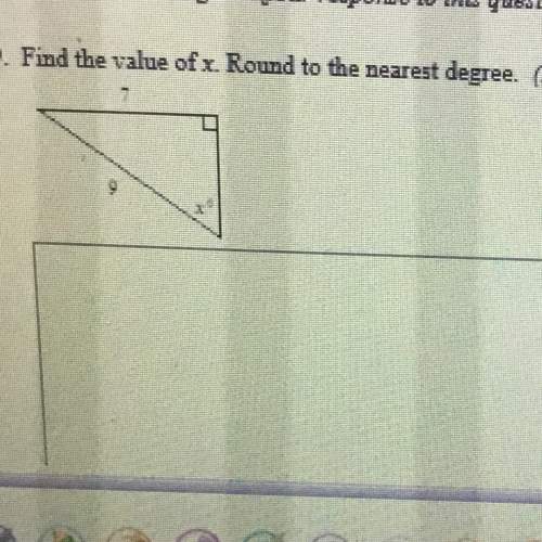 Find the value of x round to the nearest degree