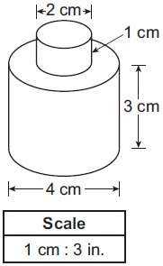 Can someone me and explain? a machine part consists of two cylinders aligned along the same vertic
