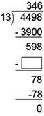 Complete the division problem by determining the number that should be placed in the box. numerical