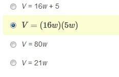 The volume, v, of a rectangular solid is found using the equation v = lwh, where l is the length, w