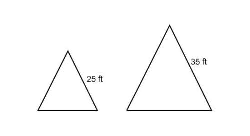 The area of the smaller triangle is about 270 ft2. which is the best approximation for the area of t