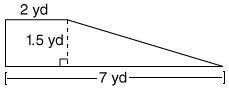 Answer fast &nbsp; what is the area of the following trapezoid? 6.75 yd2 3.38 yd2 13.5 yd2 8.25 yd