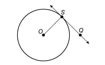 Refer to the diagram below. qs is perpendicular to os. qs is a line.