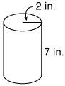 What is the area of the lateral surface of the following cylinder? 43.96 in.2 87.92 in.2 175.84 in.
