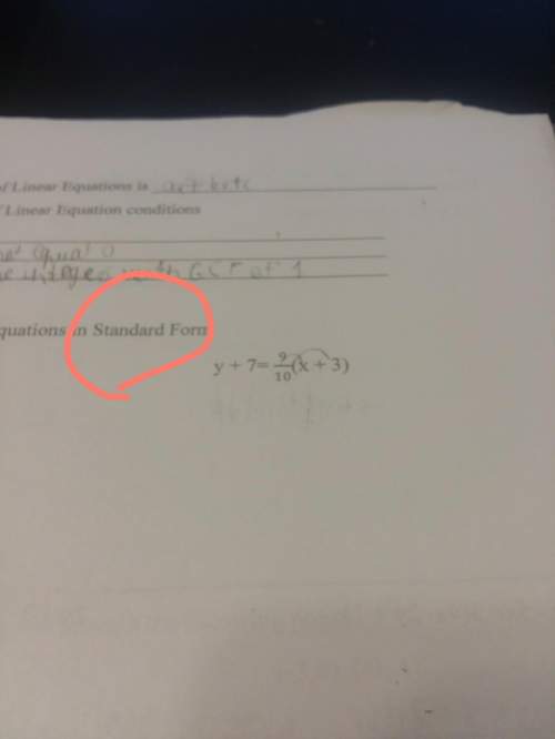 Can someone me out with this question? y+7=9/10(x+3)