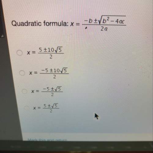 What are the zeros of function f(x)=x^2+5x+5 written in simplest radical form? quadratic formula: