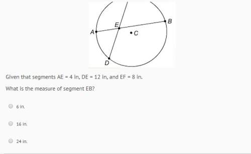 What is the measure of segment eb ?