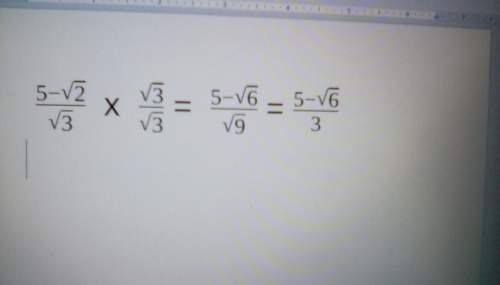 Someone smart 15 points i have to get rid of the radical in the denominator of a fraction. i need so