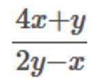 What is the value of the expression, below, when x = 2 and y = 4? show all steps. will give&lt;